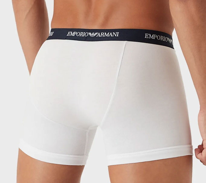 Armani Core boxershorts wit-blauw 2pack achter