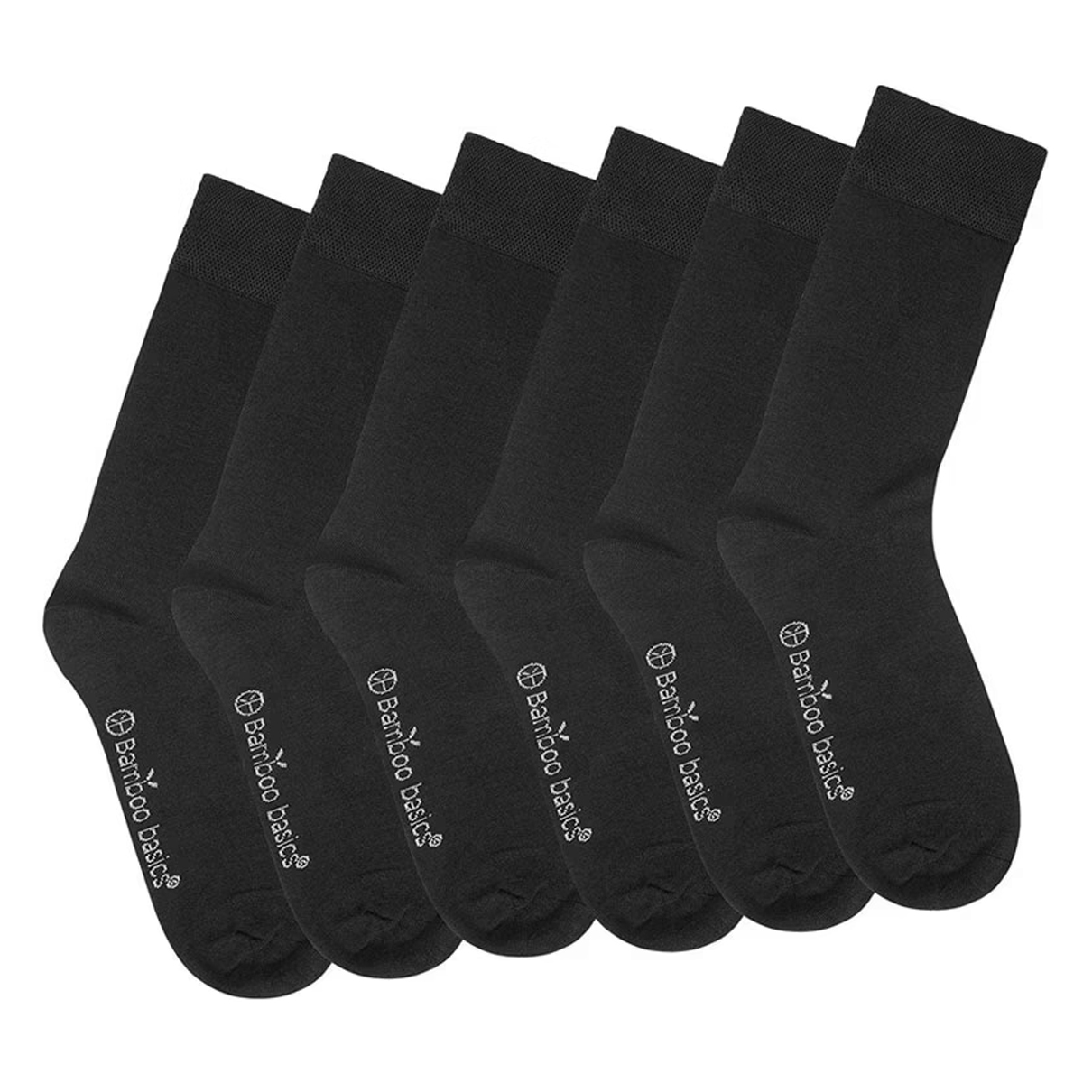 Bamboo basics sokken Beau 6-paar zwart