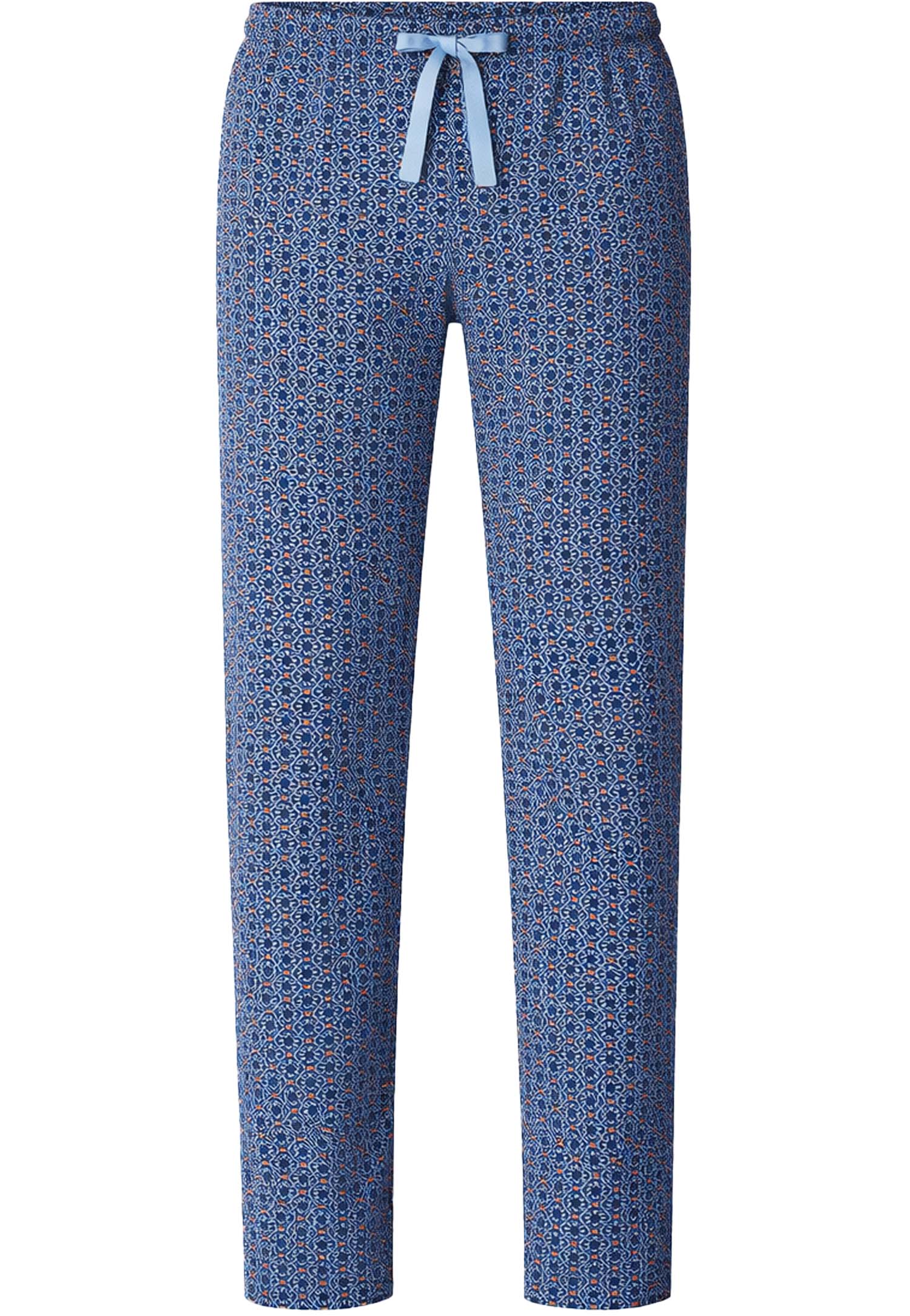 Schiesser pyjamabroek jersey blauw met printje