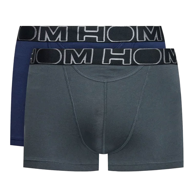 Hom Ho1 boxershorts boxerline 2-pack blauw-grijs