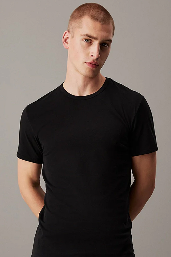 Calvin Klein T-shirts cotton stretch 3-pack zwart