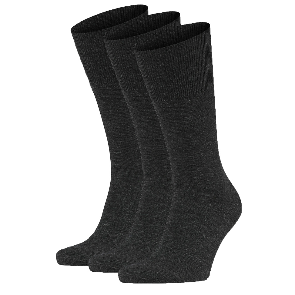 FALKE Airport sokken 3-paar antraciet