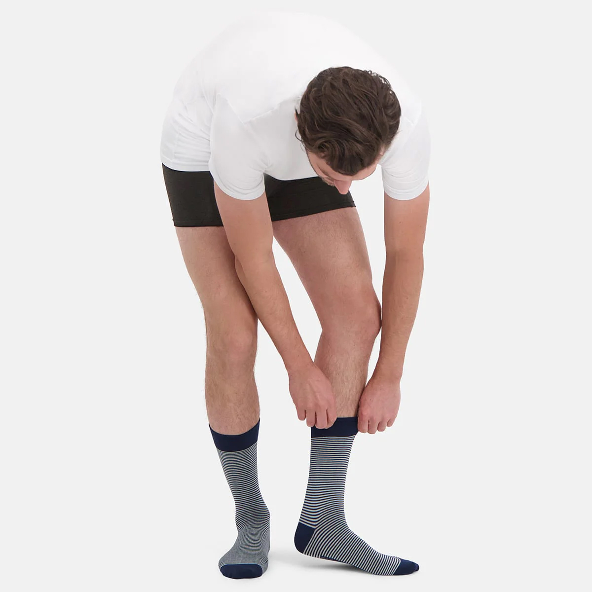 Bamboo basics sokken Beau 6-paar blauw - gestreept