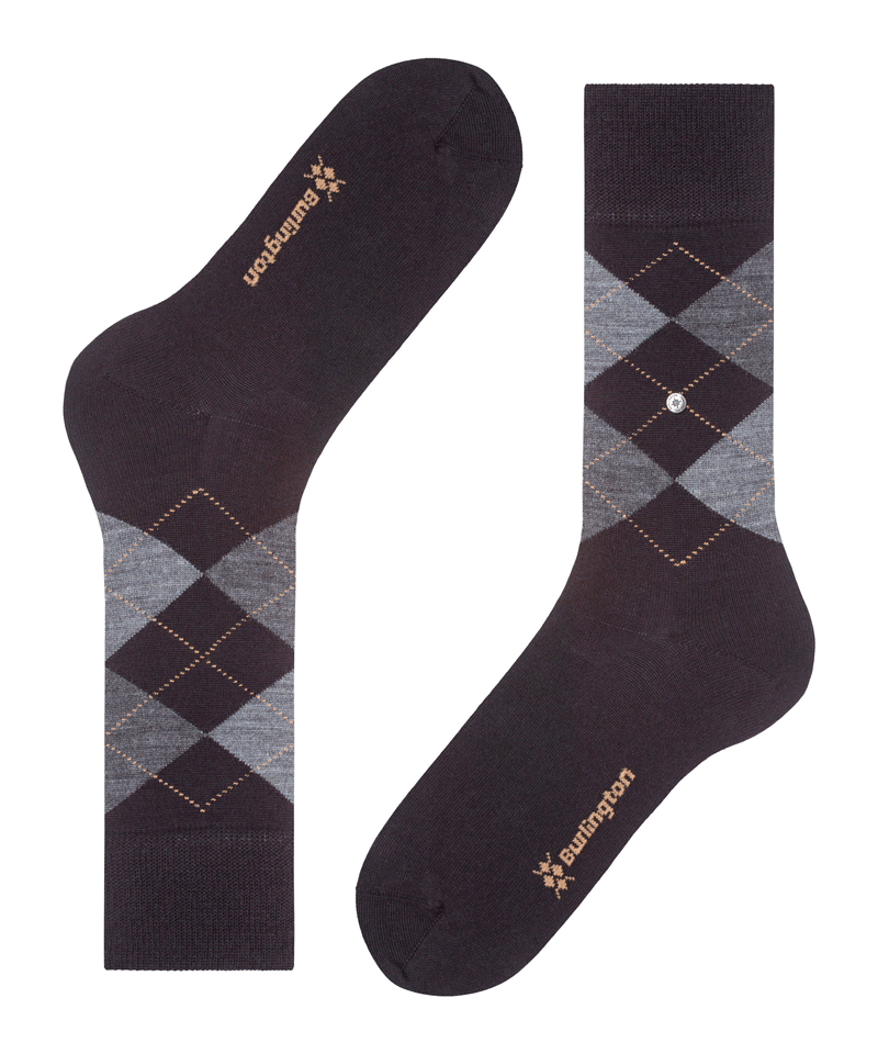 Burlington Edinburgh zwarte sokken