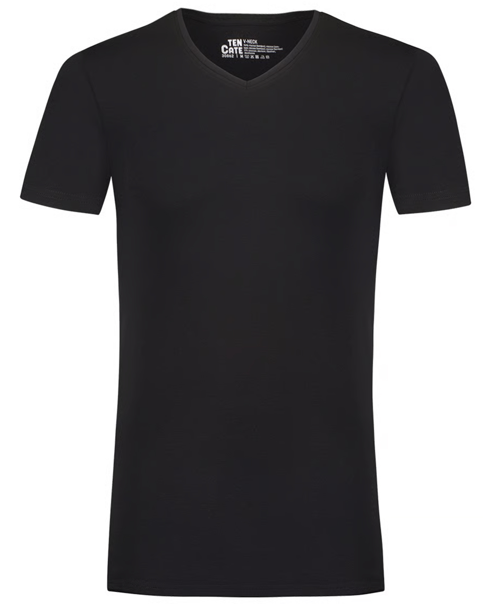 Ten Cate T-shirt Bamboo zwart met V-hals