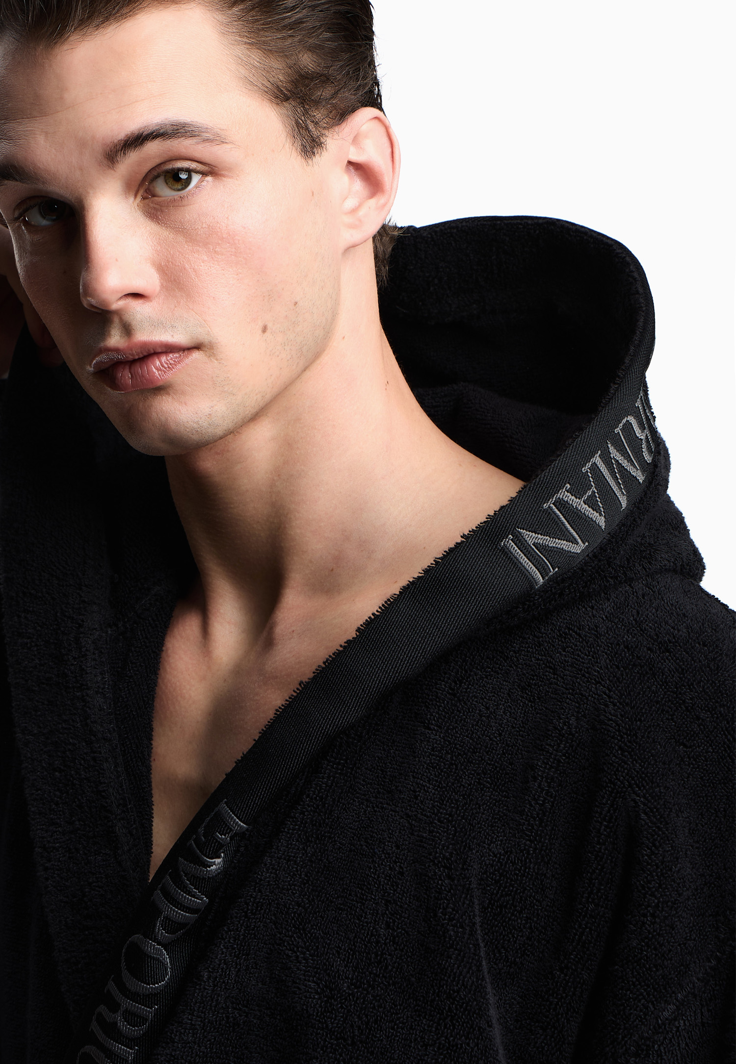 Armani Badjas met logo zwart