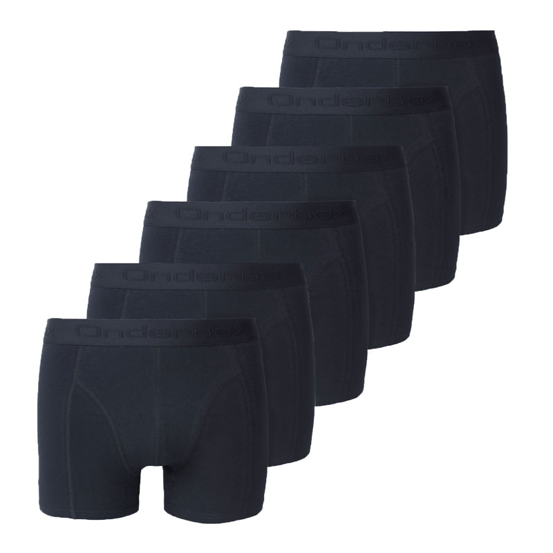 Onderbox boxershorts 6-pack zwart