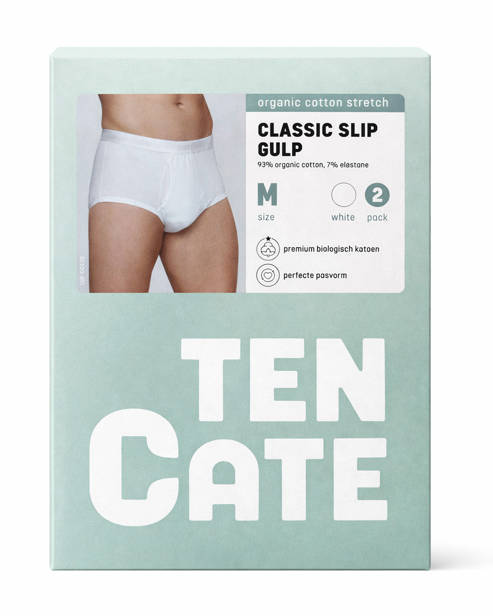 Ten Cate Organic Classic slip met gulp 2-pack wit