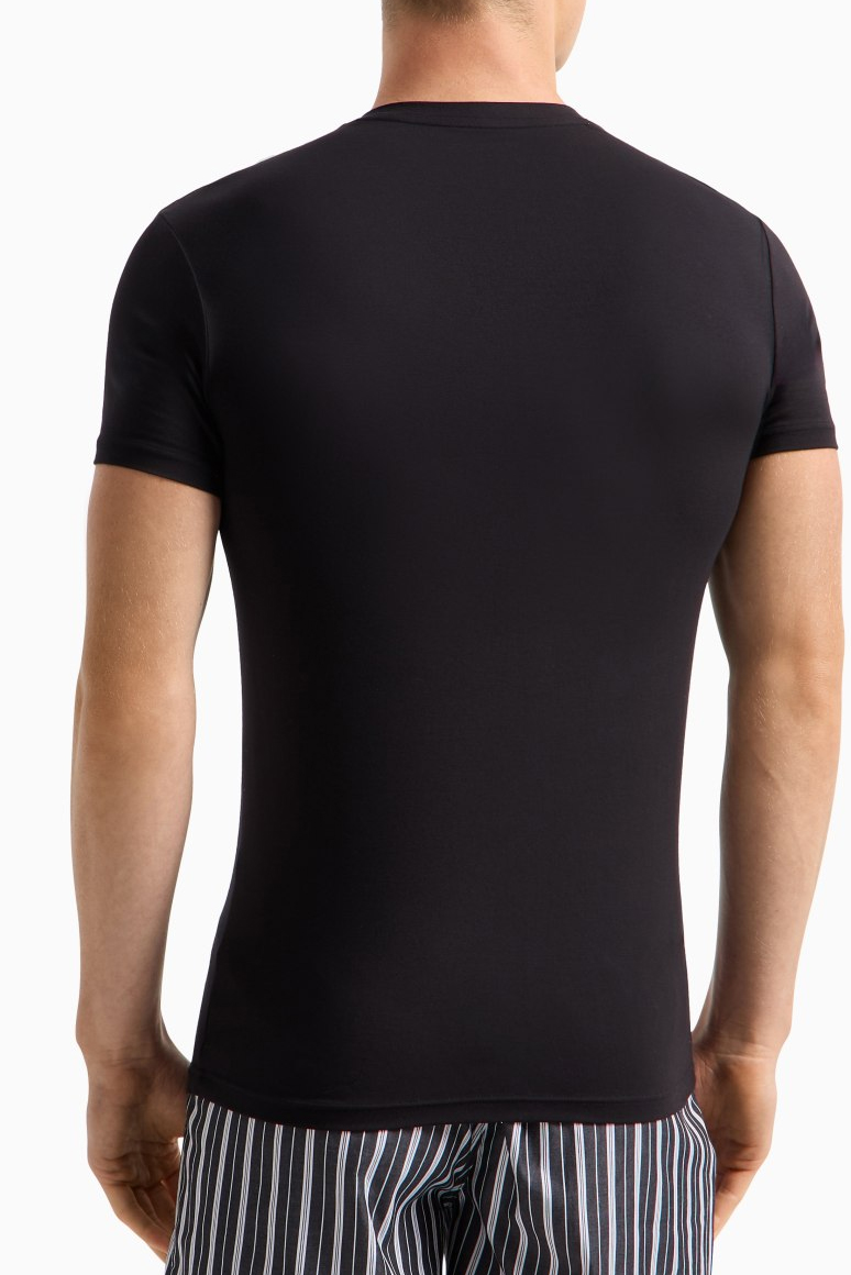 Armani T-shirts met V-hals 2-pack zwart