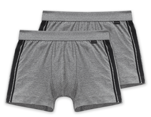 Schiesser Essentials boxershorts 2-pack grijs