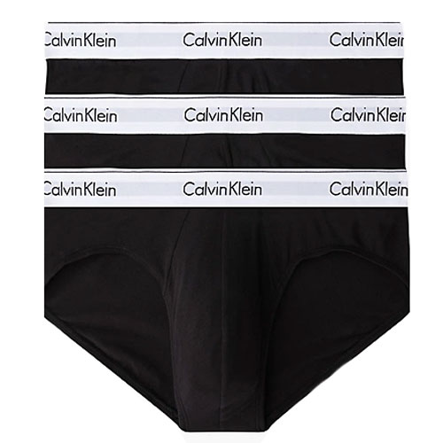 Calvin Klein slips zwart cotton stretch 3-pack