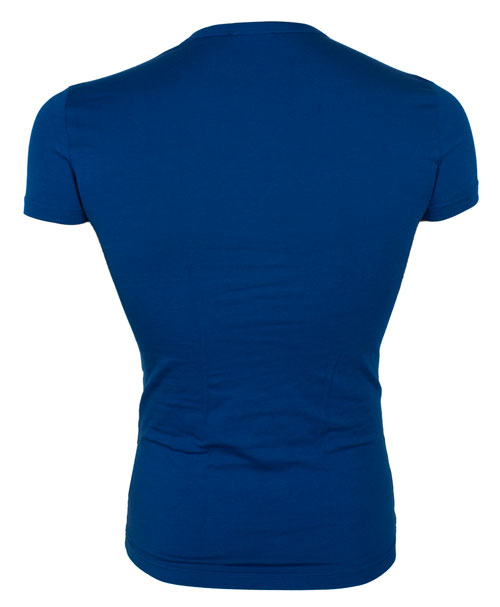 Armani EA T-shirts logo print 2-pack blauw achterkant