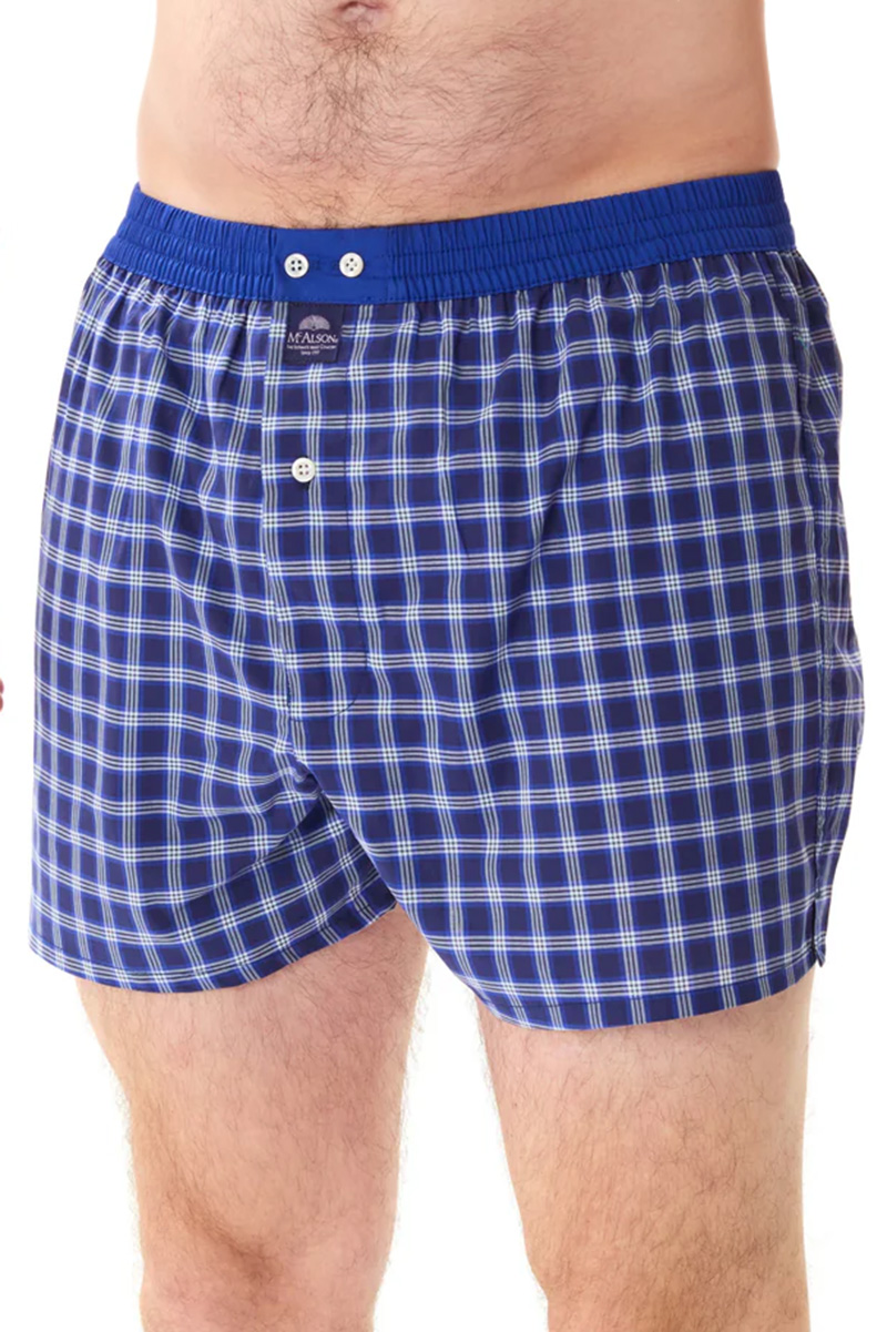 McAlson boxer blauw met ruitje