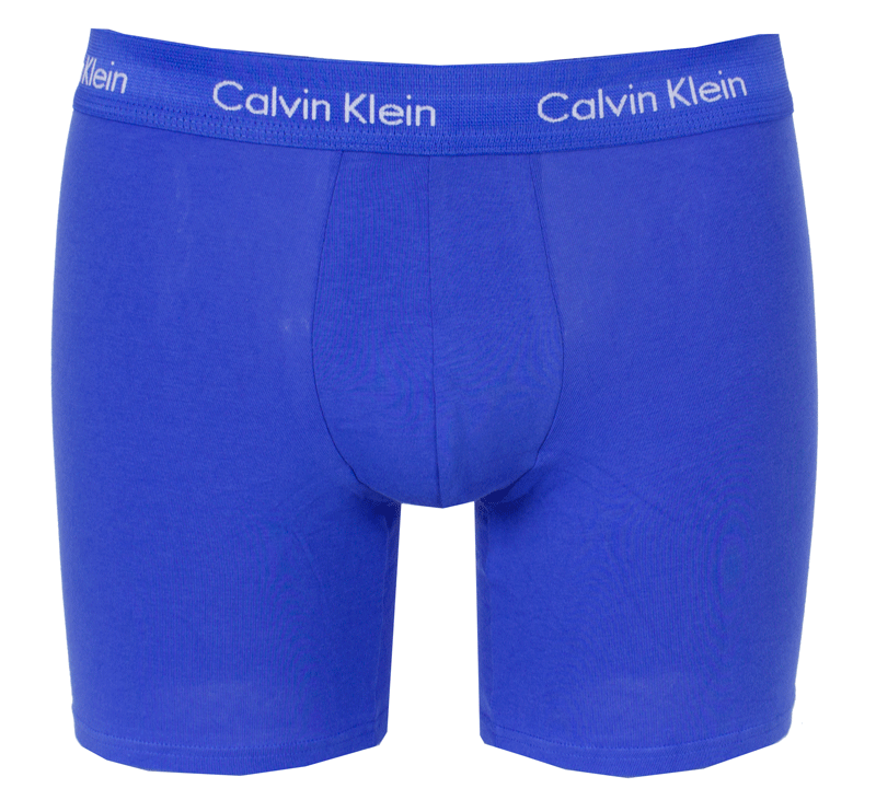 Calvin Klein boxershorts long 3-pack blauw voorkant