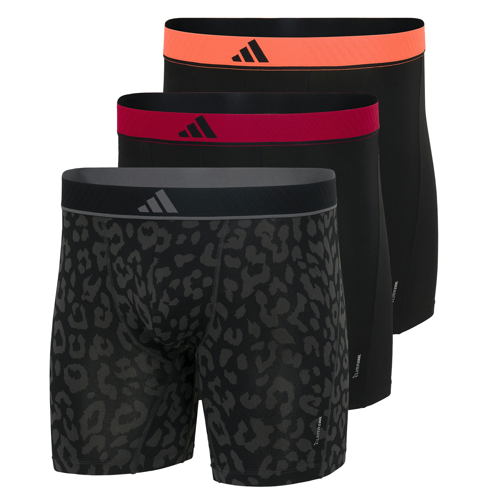 Adidas Boxershorts Micro flex 3-pack zwart met print