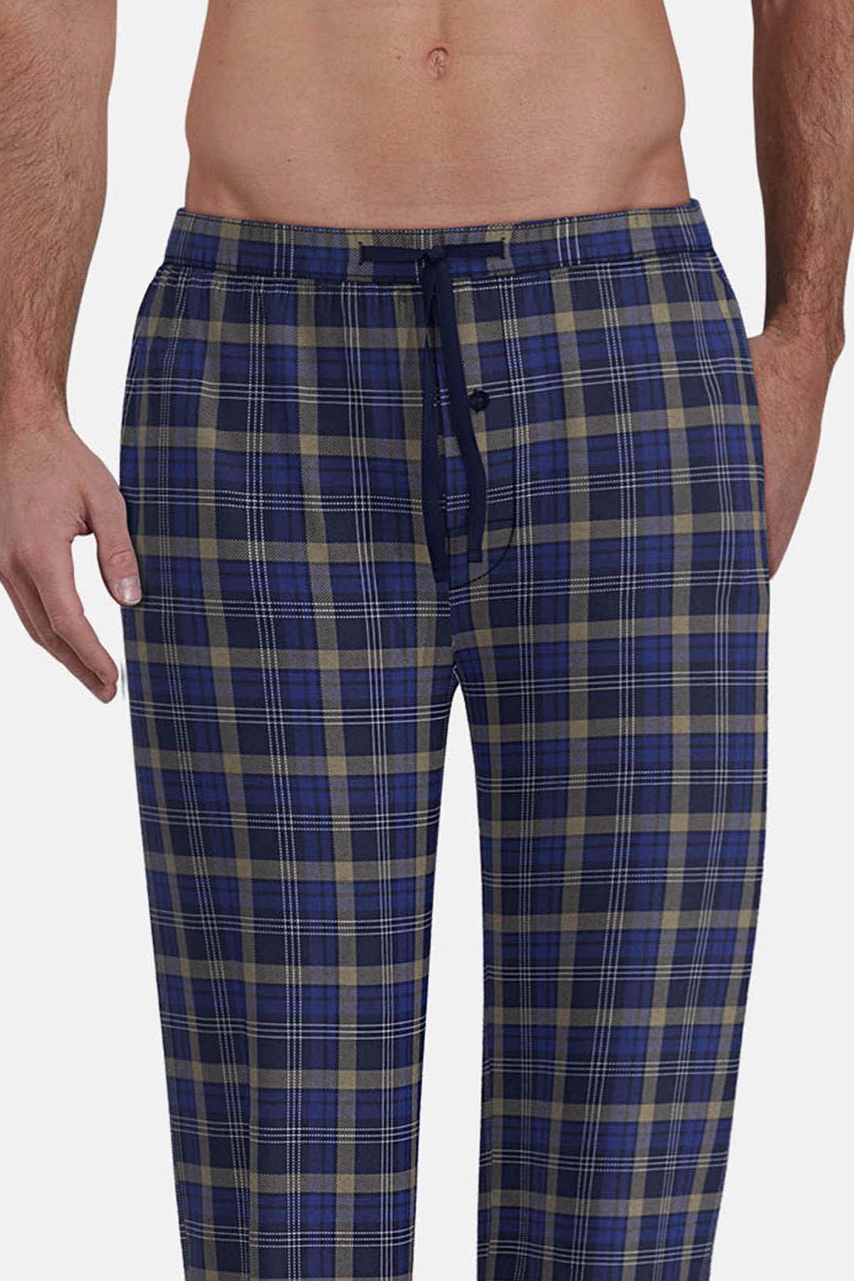 Gotzburg flanelle pyjamabroek blauw