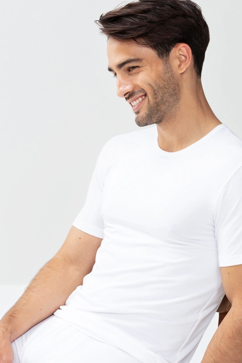 Mey T-shirt dry cotton ronde hals wit 