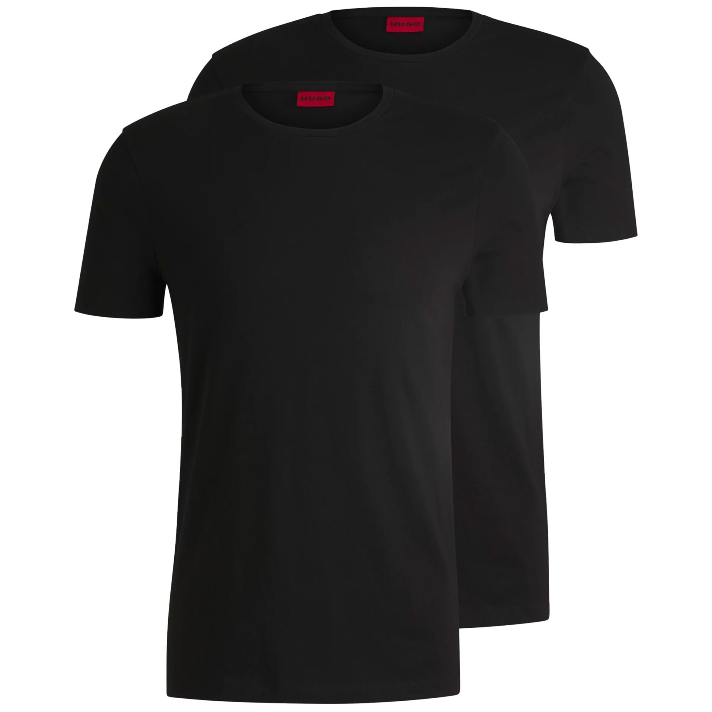 Hugo T-shirts ronde hals red label 2-Pack zwart
