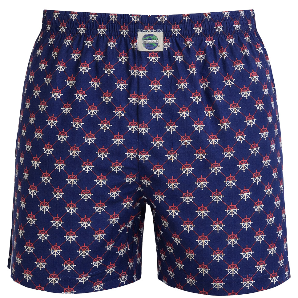 Deal Boxer donkerblauw met Stuurwiel print