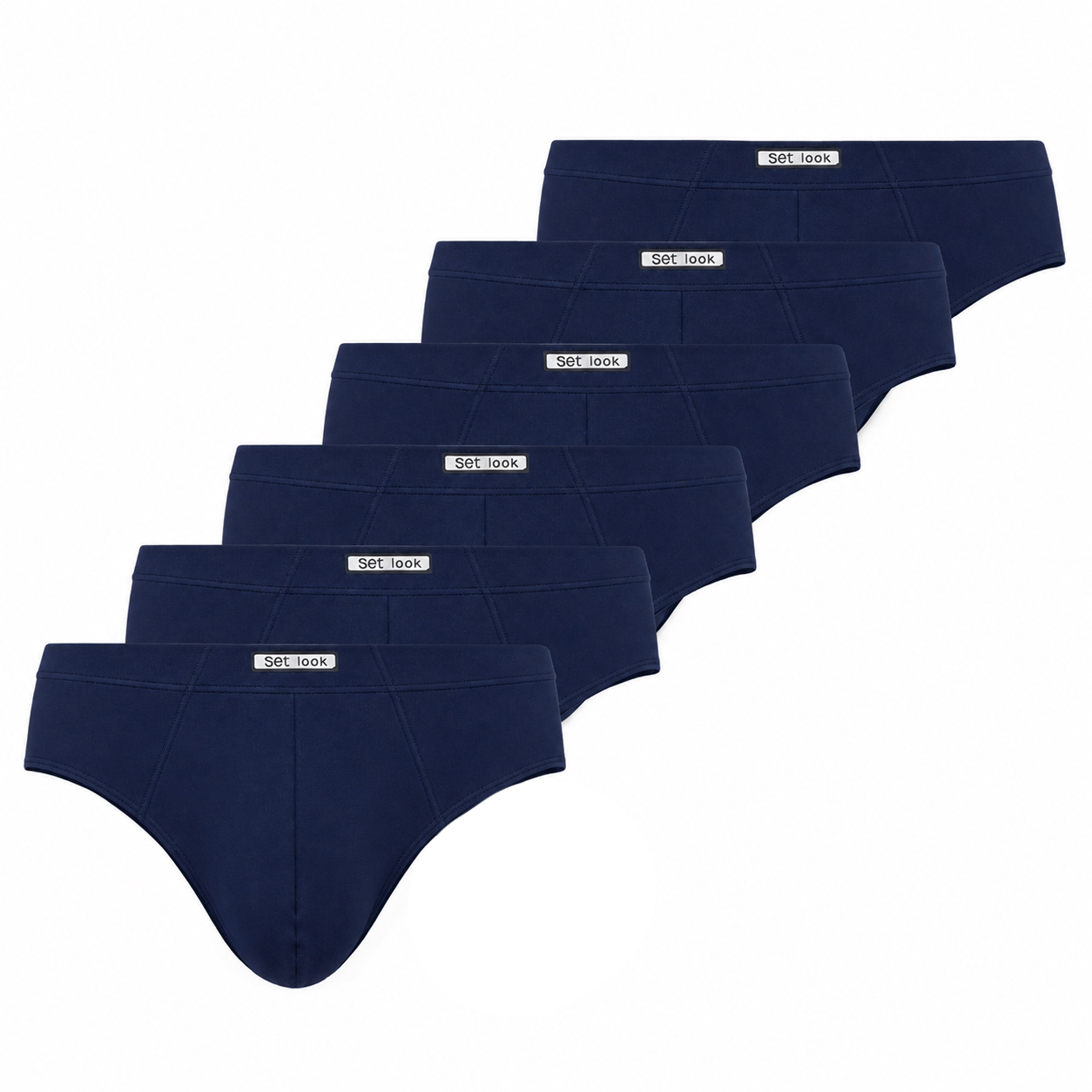 Set Heren slip microfiber 6-pack blauw