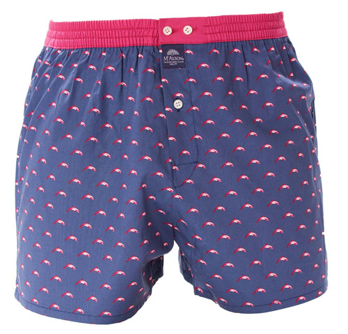 McAlson boxer wijd dolfijnen print voorkant