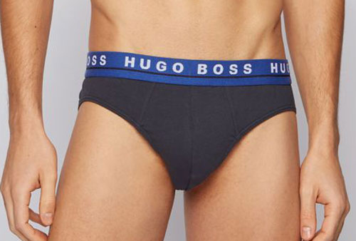 Hugo Boss slips heren stretch katoen blauw voorkant 2