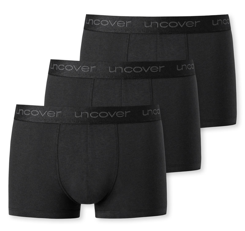 Schiesser Uncover Function boxershorts zwart 3-pack