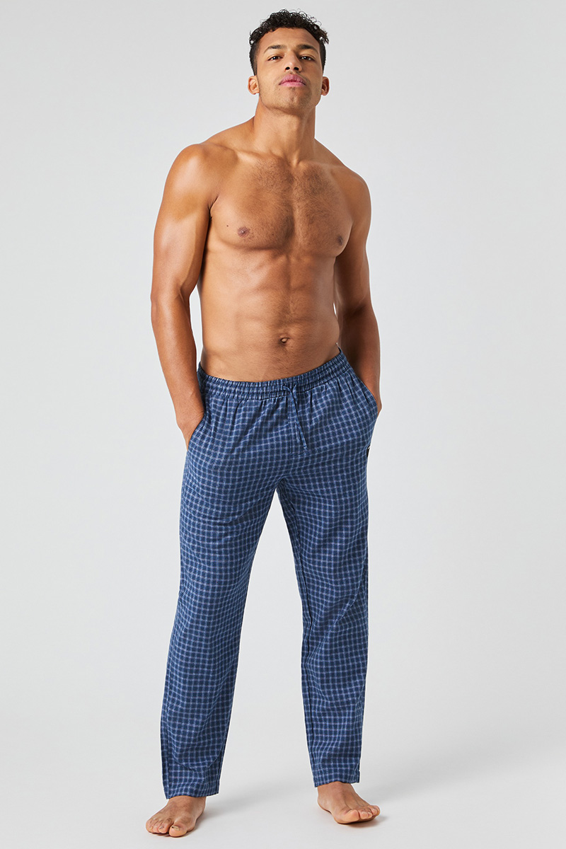 Bjorn Borg Pyjamabroek flanel blauw ruitje 