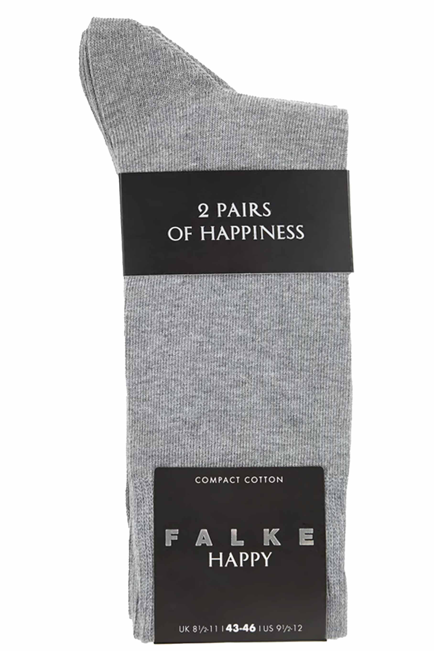 FALKE Happy sokken 2-paar grijs