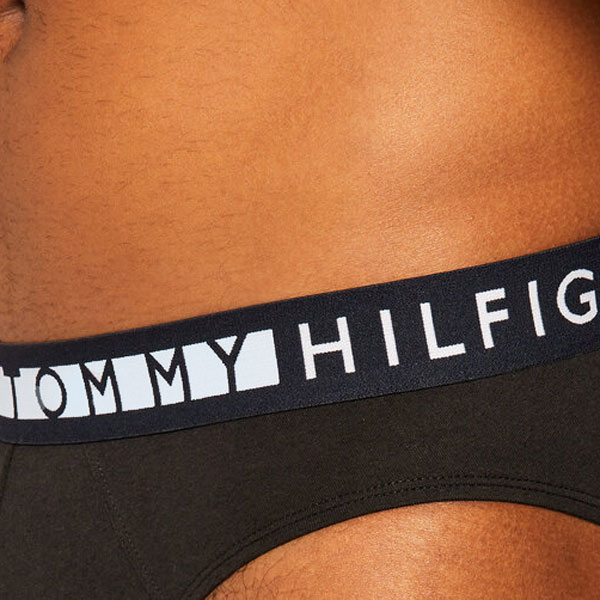 Tommy Hilfiger 3-pack slips cotton stretch blauw detail