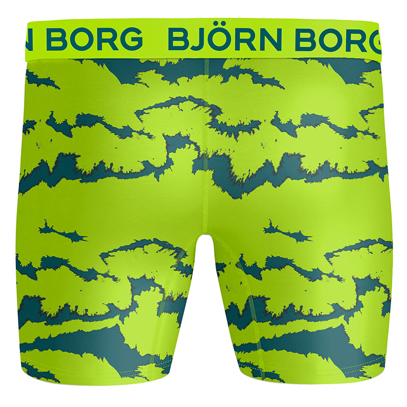 Bjorn Borg Boxershorts sports microfiber 2-pack geel - blauw