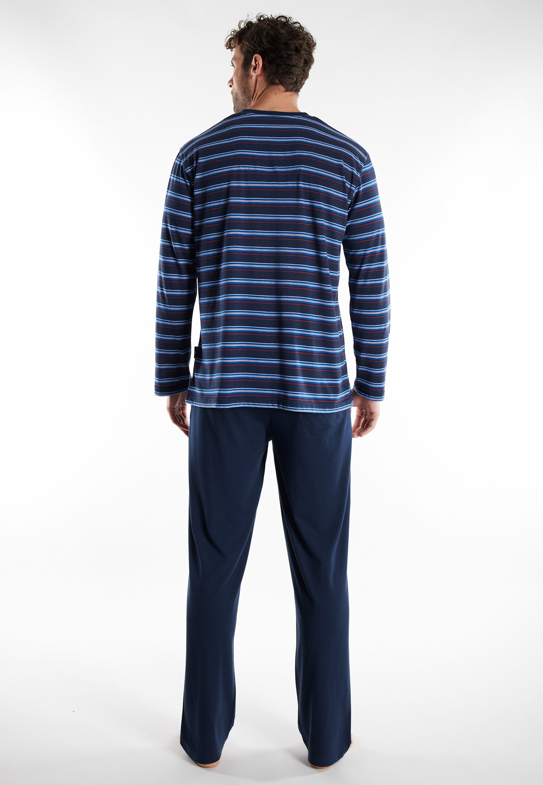 Gotzburg pyjama met V-Hals Klima active blauw  