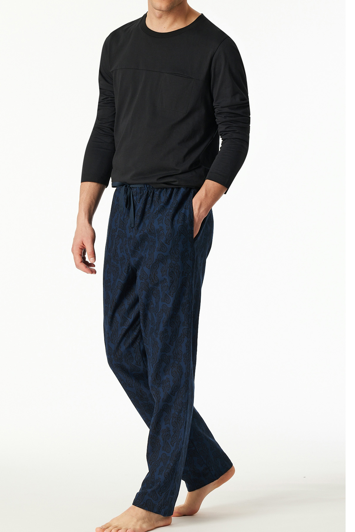 Schiesser Pyjamabroek blauw 