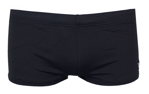 Armani zwemboxer zwart mini logo voorkant