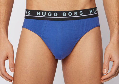 Hugo Boss slips heren stretch katoen blauw voorkant