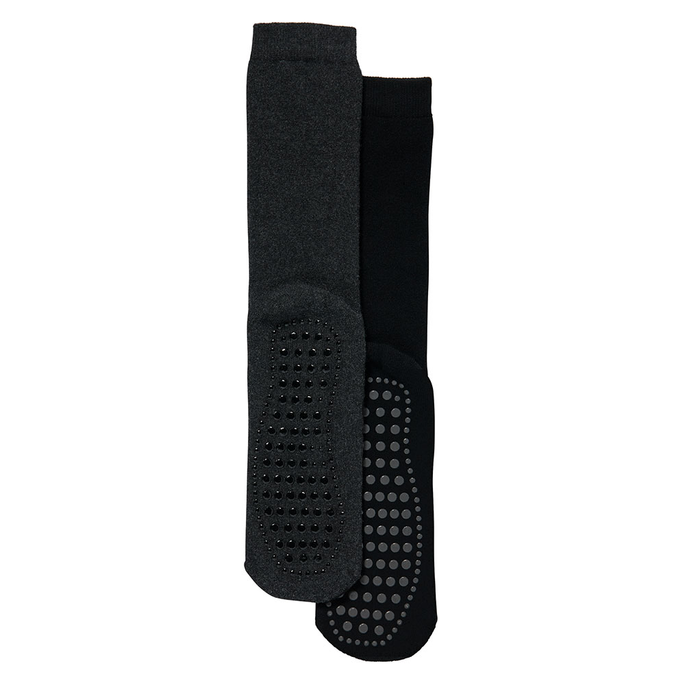 Apollo Huissokken – 2-paar met Antislip antraciet zwart