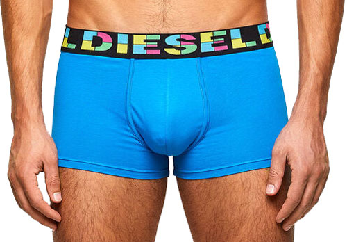 Diesel boxershorts Rainbow 3-pack blauw voorkant
