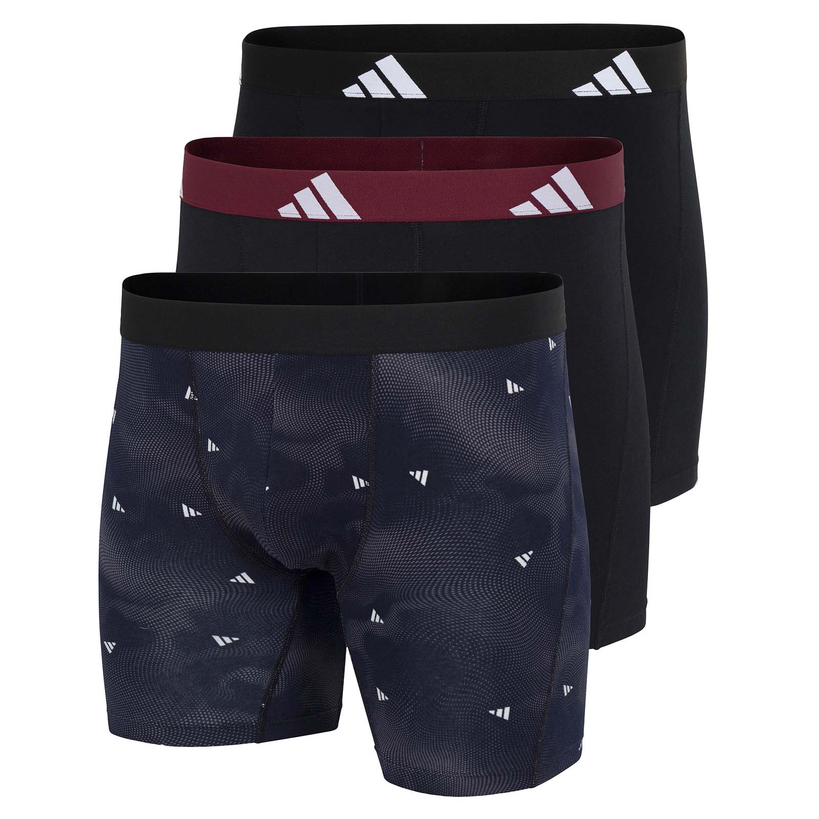Adidas Boxershorts active flex cotton 3-pack zwart-print