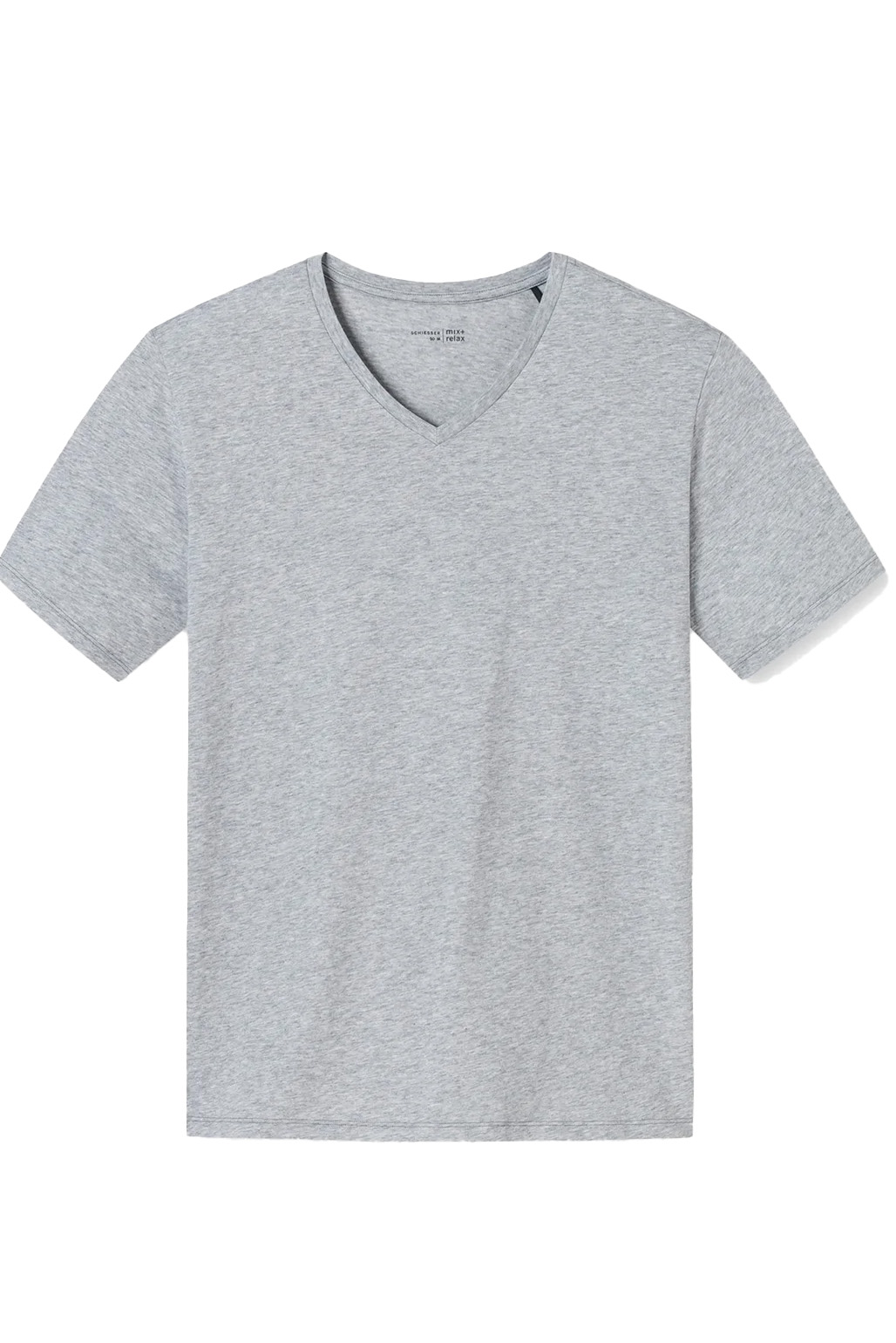 Schiesser pyjamashirt met V-hals grijs 