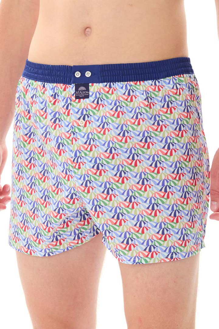 Mc Alson boxer blauw met parasol print    