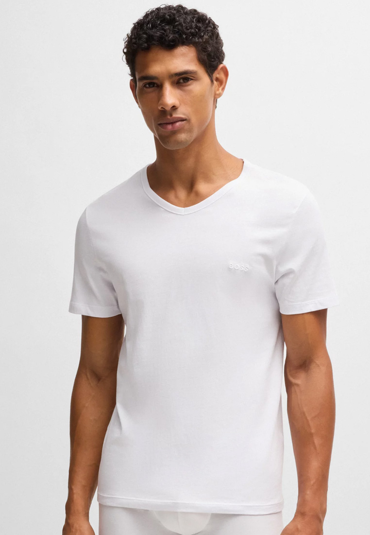 Boss T-shirts V-hals Classic 3-pack wit