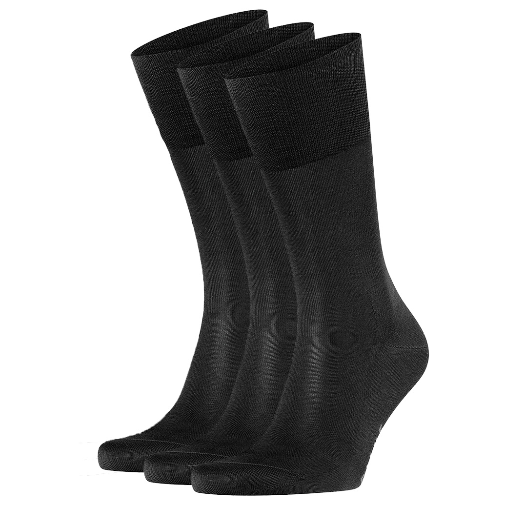 FALKE Tiago sokken zwart  3-paar