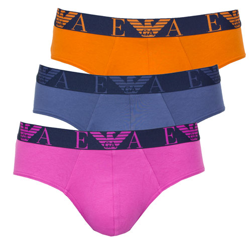 Armani 3-pack slips roze-oranje-grijs