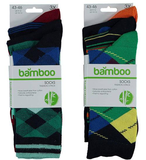 Apollo sokken bamboo 6-paar verpakking