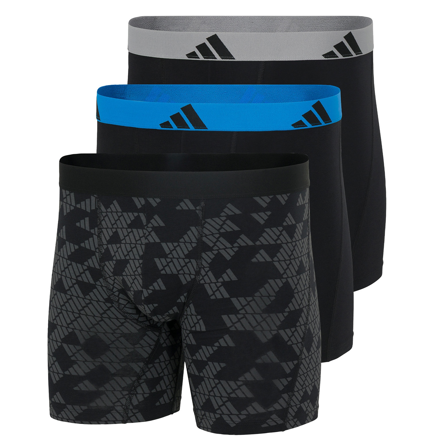 Adidas Boxershorts flex cotton 3-pack zwart