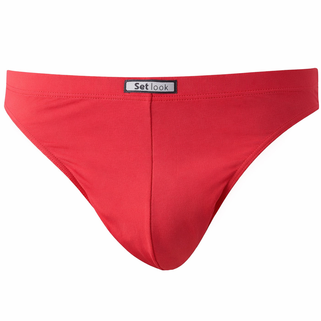 Set Heren string microfiber rood
