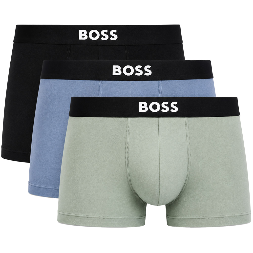 Boss One boxer-trunk 3-pack blue/khaki/zwart