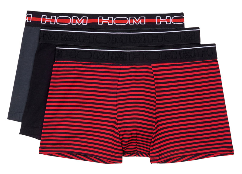 Hom boxershorts 3-pack Matt zwart-grijs