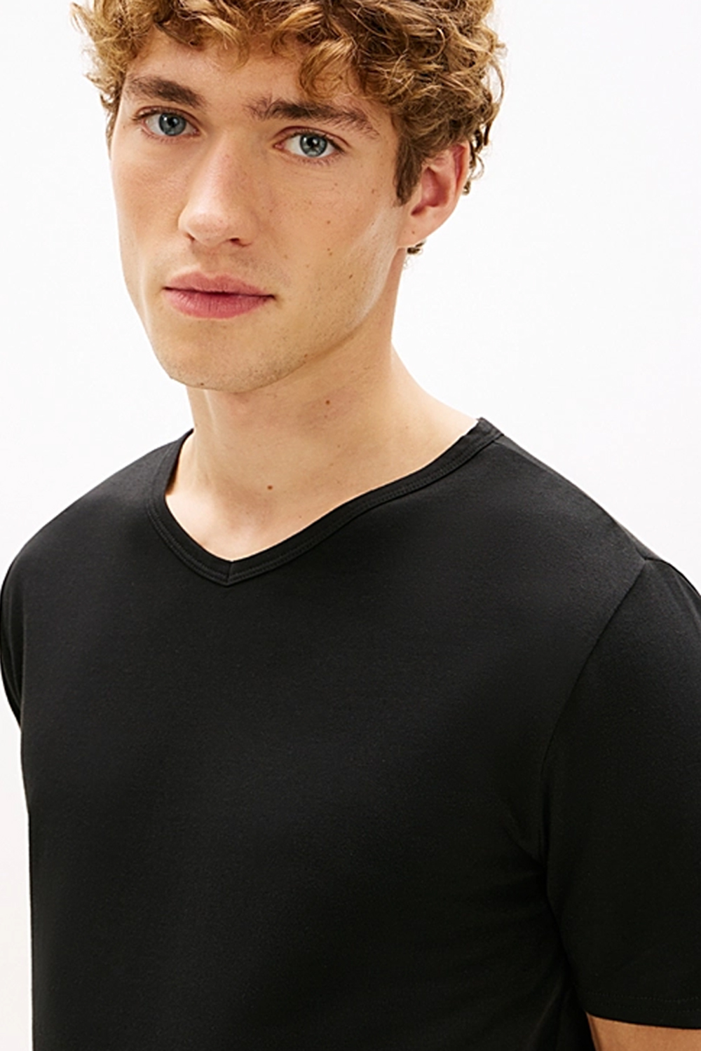 Tommy Hilfiger T-shirts V-hals stretch 3-pack zwart