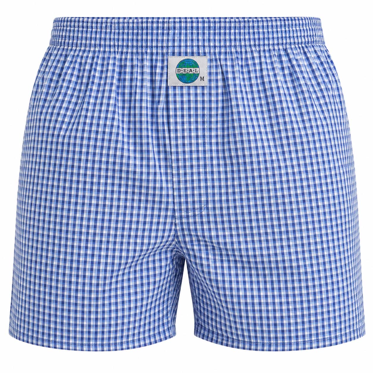 Deal boxer blauw ruitje 192307